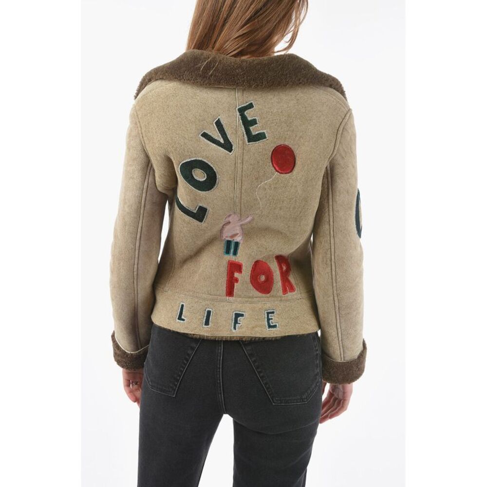 Embroidered Shearling Jacket - Picture 3 of 5